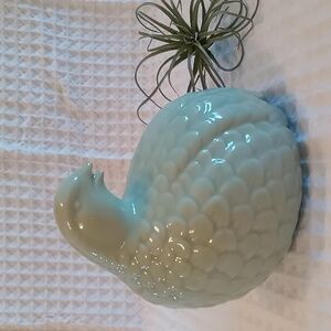 Vintage Celadon Porcelain Partridge Figurine